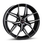 Borbet QX black polished matt 8x19 5x108 ET50 CB72,6 60° 650 kg 497851